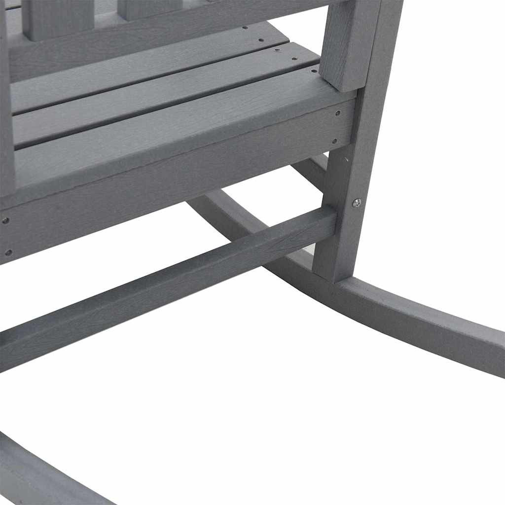 vidaXL Κουνιστή Καρέκλα Κήπου Ανοιχτό γκρι 92 x 70 x 108εκ HDPE
