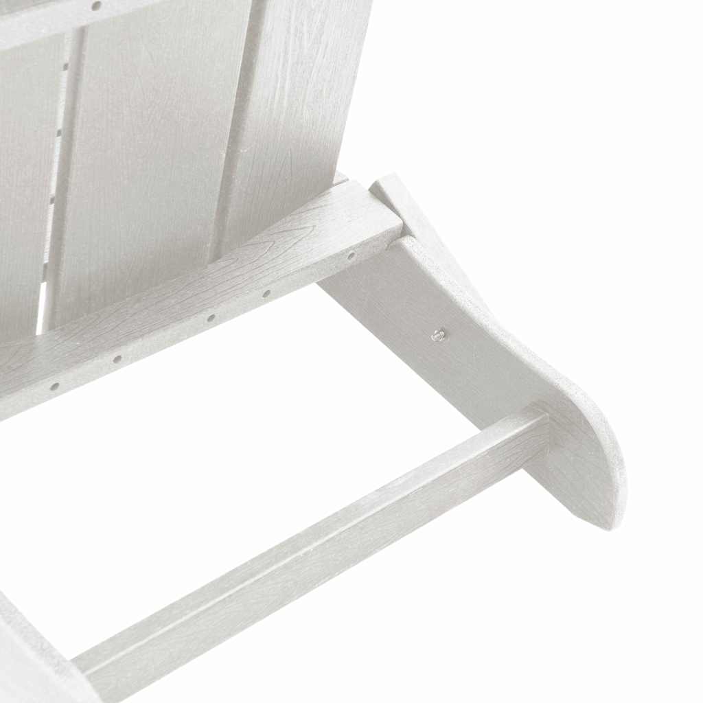 vidaXL Πτυσσόμενη Καρέκλα Adirondack Λευκό 80,5 x 74,5 x 92 εκ HDPE