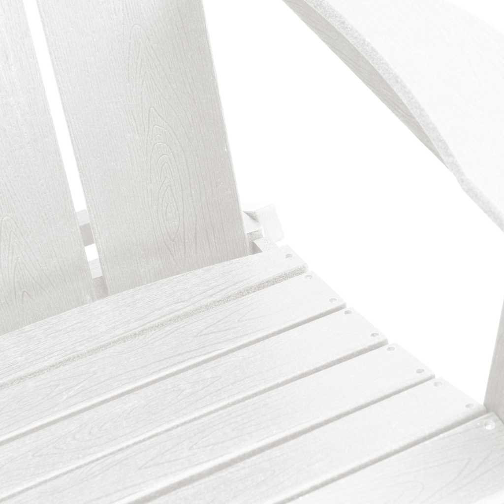 vidaXL Πτυσσόμενη Καρέκλα Adirondack Λευκό 80,5 x 74,5 x 92 εκ HDPE