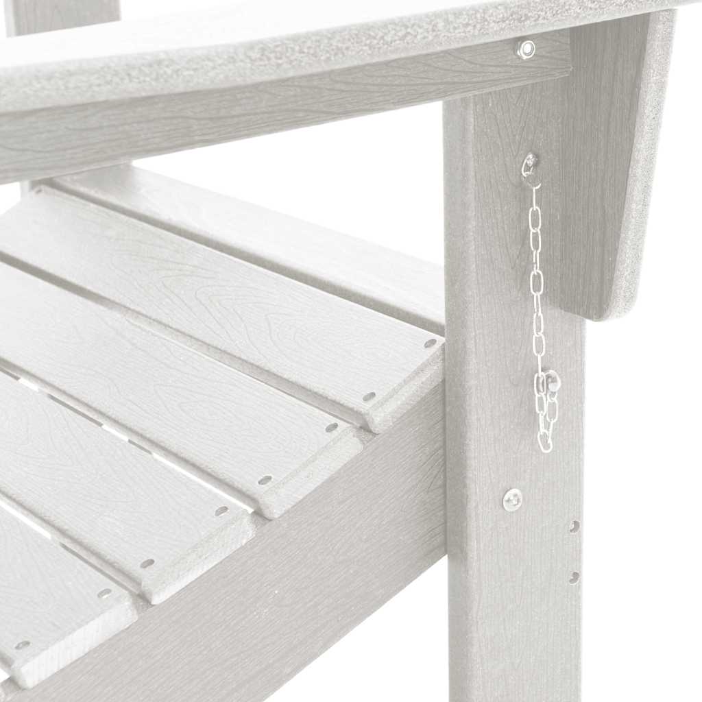 vidaXL Πτυσσόμενη Καρέκλα Adirondack Λευκό 80,5 x 74,5 x 92 εκ HDPE