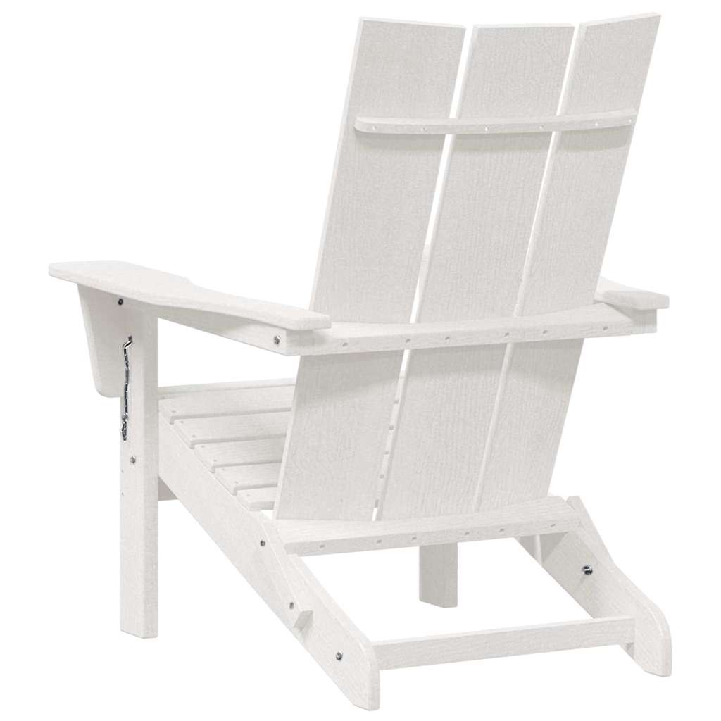vidaXL Πτυσσόμενη Καρέκλα Adirondack Λευκό 80,5 x 74,5 x 92 εκ HDPE