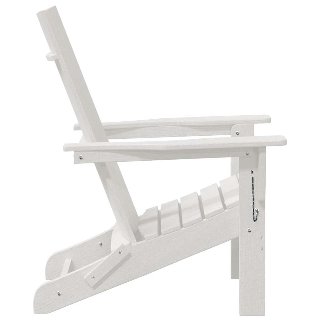 vidaXL Πτυσσόμενη Καρέκλα Adirondack Λευκό 80,5 x 74,5 x 92 εκ HDPE