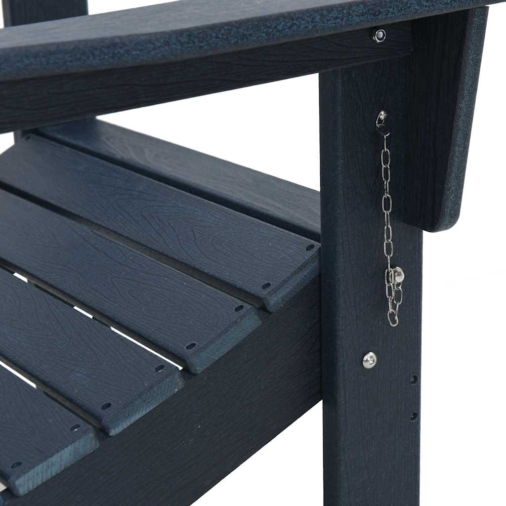 vidaXL Πτυσσόμενη Καρέκλα Adirondack Σκούρο μπλε 80,5 x 74,5 x 92 εκ