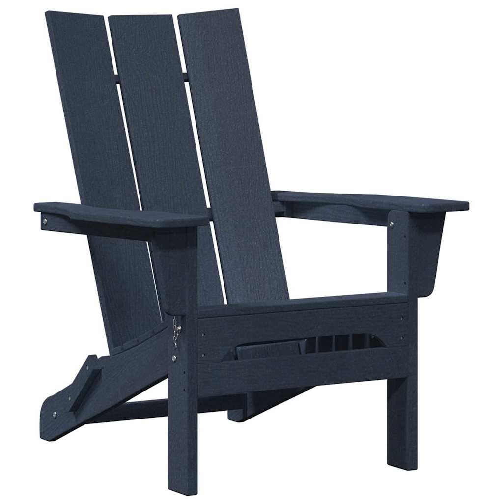 vidaXL Πτυσσόμενη Καρέκλα Adirondack Σκούρο μπλε 80,5 x 74,5 x 92 εκ