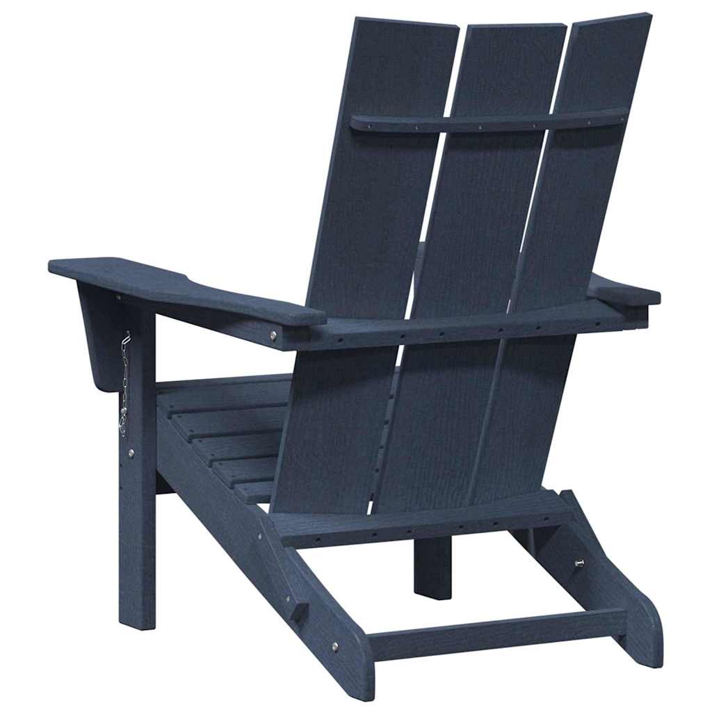 vidaXL Πτυσσόμενη Καρέκλα Adirondack Σκούρο μπλε 80,5 x 74,5 x 92 εκ