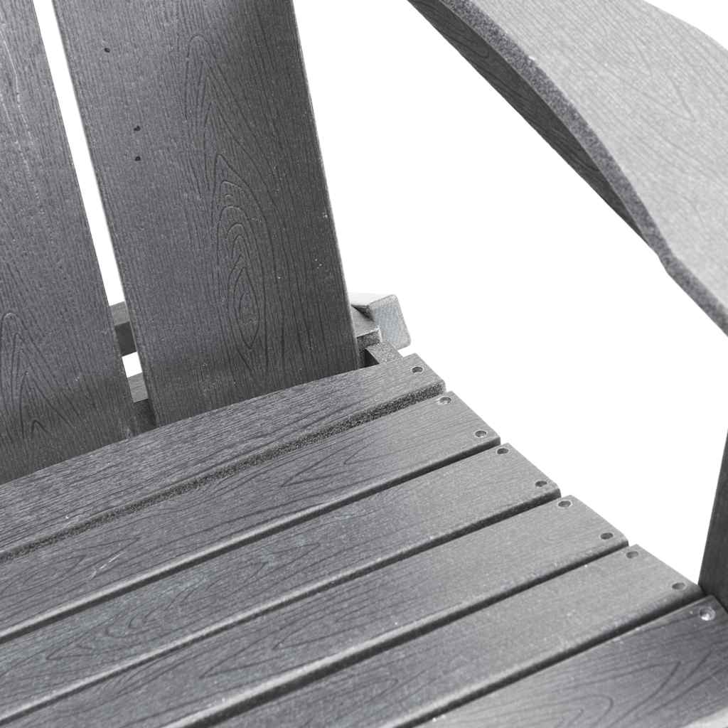 vidaXL Πτυσσόμενη Καρέκλα Adirondack Ανοιχτό γκρι 80,5 x 74,5 x 92 εκ