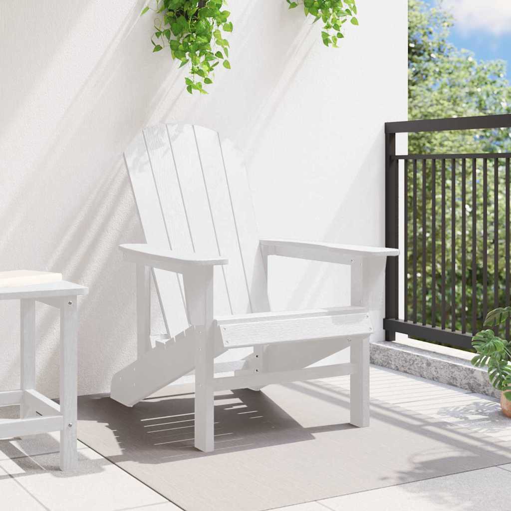 vidaXL Καρέκλα Adirondack Λευκό 82 x 74 x 92 εκ. HDPE