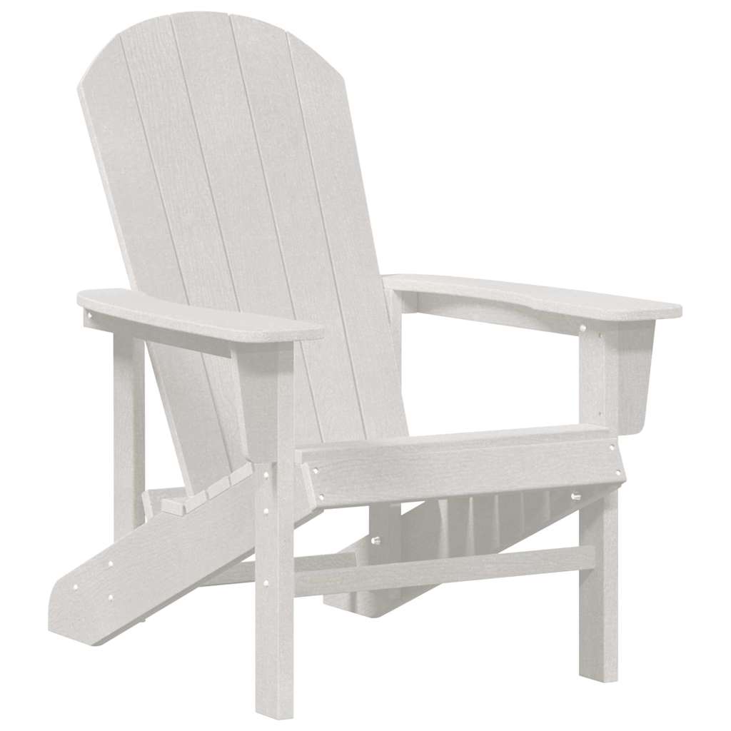 vidaXL Καρέκλα Adirondack Λευκό 82 x 74 x 92 εκ. HDPE