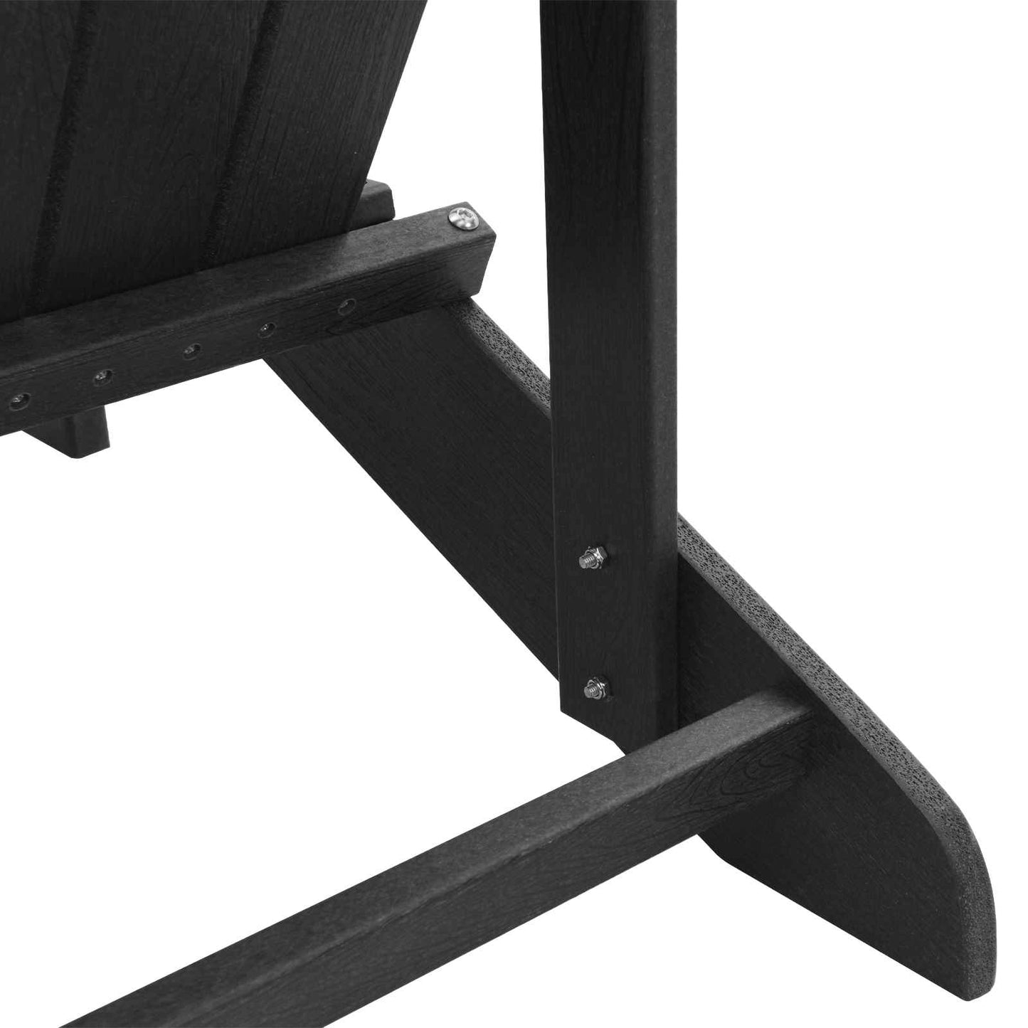 vidaXL Καρέκλα Adirondack Μαύρο 82 x 74 x 92 εκ. HDPE