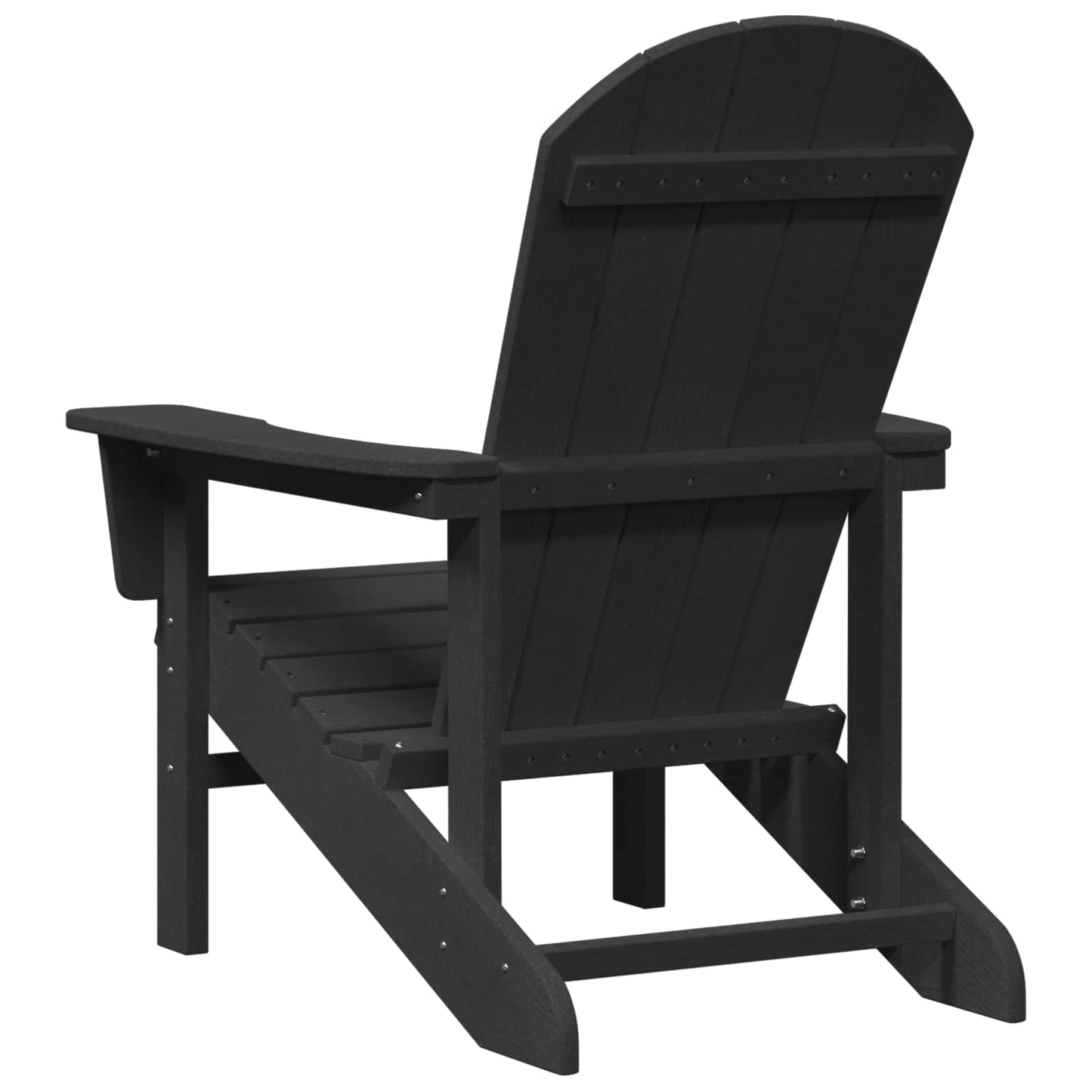 vidaXL Καρέκλα Adirondack Μαύρο 82 x 74 x 92 εκ. HDPE