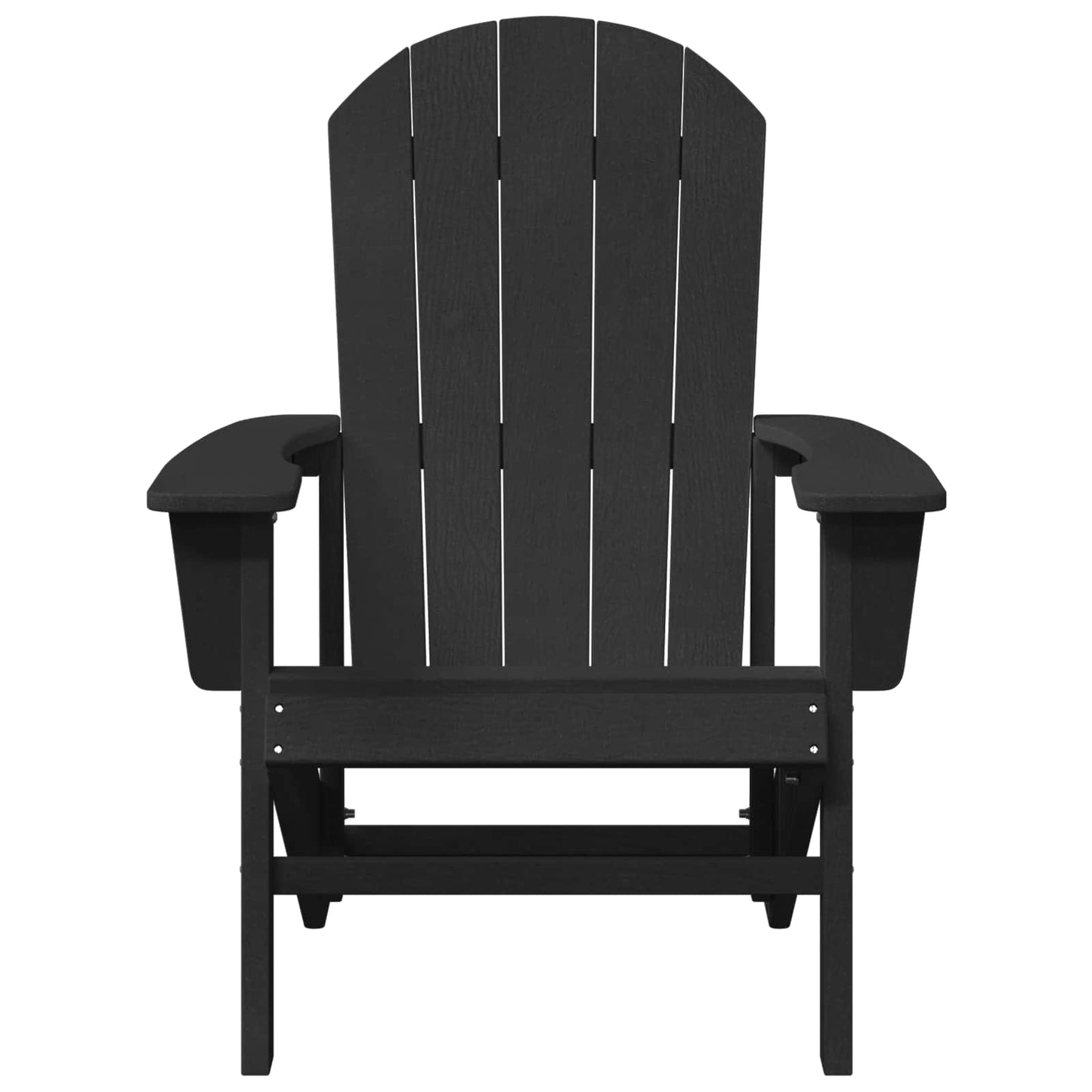 vidaXL Καρέκλα Adirondack Μαύρο 82 x 74 x 92 εκ. HDPE
