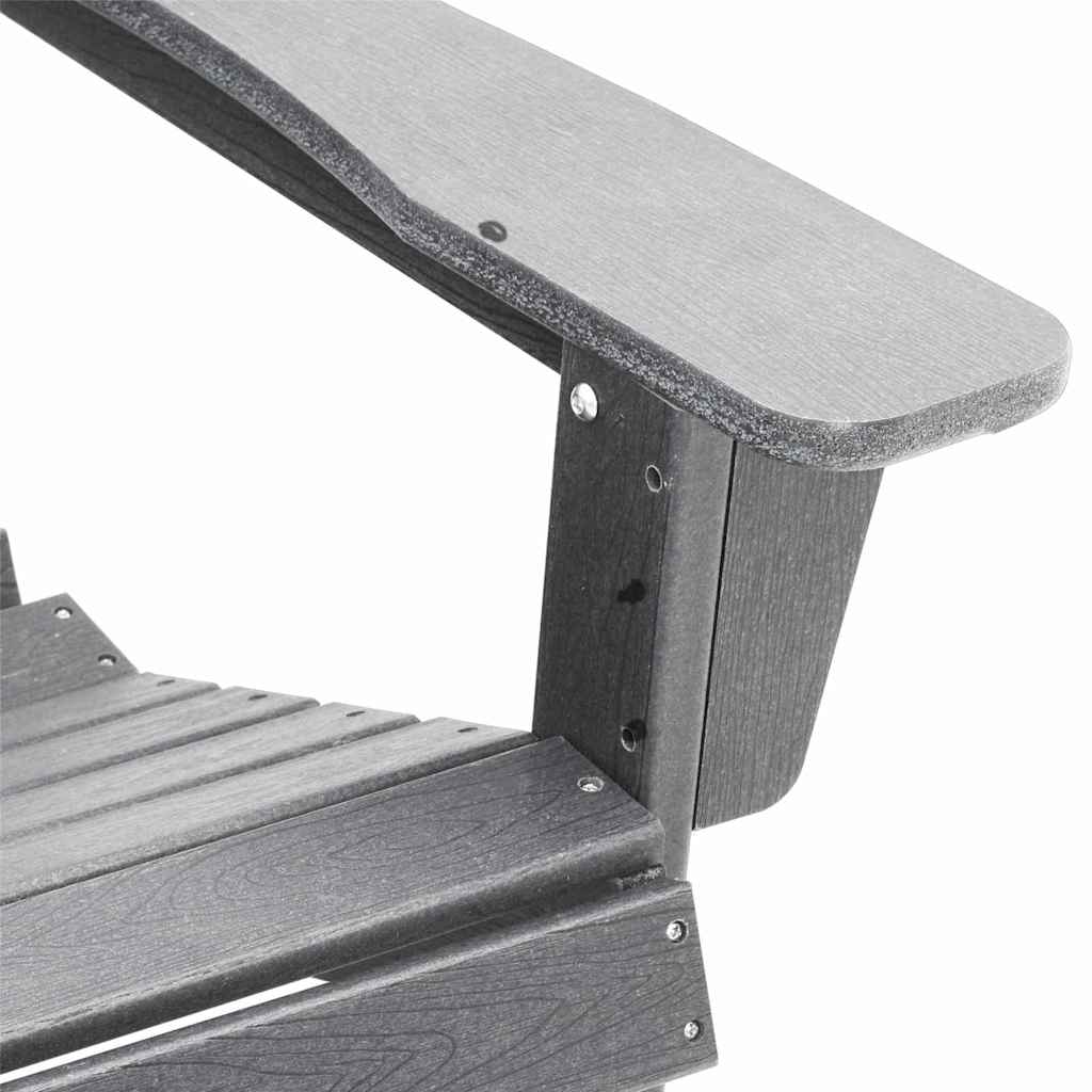 vidaXL Καρέκλα Adirondack Ανοιχτό γκρι 82 x 74 x 92 εκ. HDPE