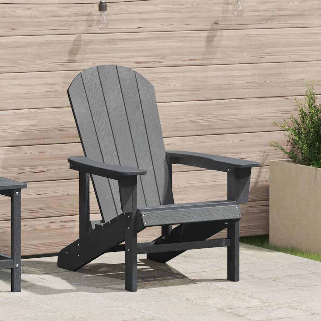 vidaXL Καρέκλα Adirondack Ανοιχτό γκρι 82 x 74 x 92 εκ. HDPE