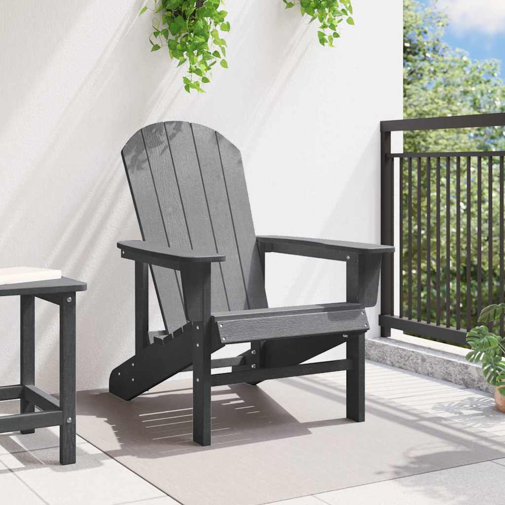 vidaXL Καρέκλα Adirondack Ανοιχτό γκρι 82 x 74 x 92 εκ. HDPE