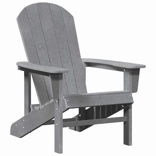 vidaXL Καρέκλα Adirondack Ανοιχτό γκρι 82 x 74 x 92 εκ. HDPE