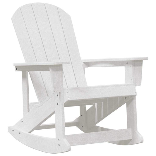 vidaXL Καθιστική Καρέκλα Ροκ Adirondack Λευκό 92 x 73,5 x 92 εκ HDPE