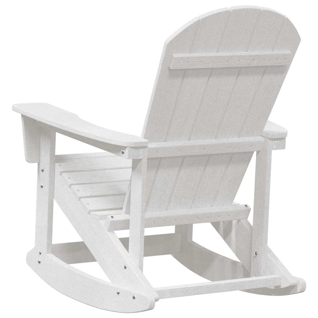 vidaXL Καθιστική Καρέκλα Ροκ Adirondack Λευκό 92 x 73,5 x 92 εκ HDPE
