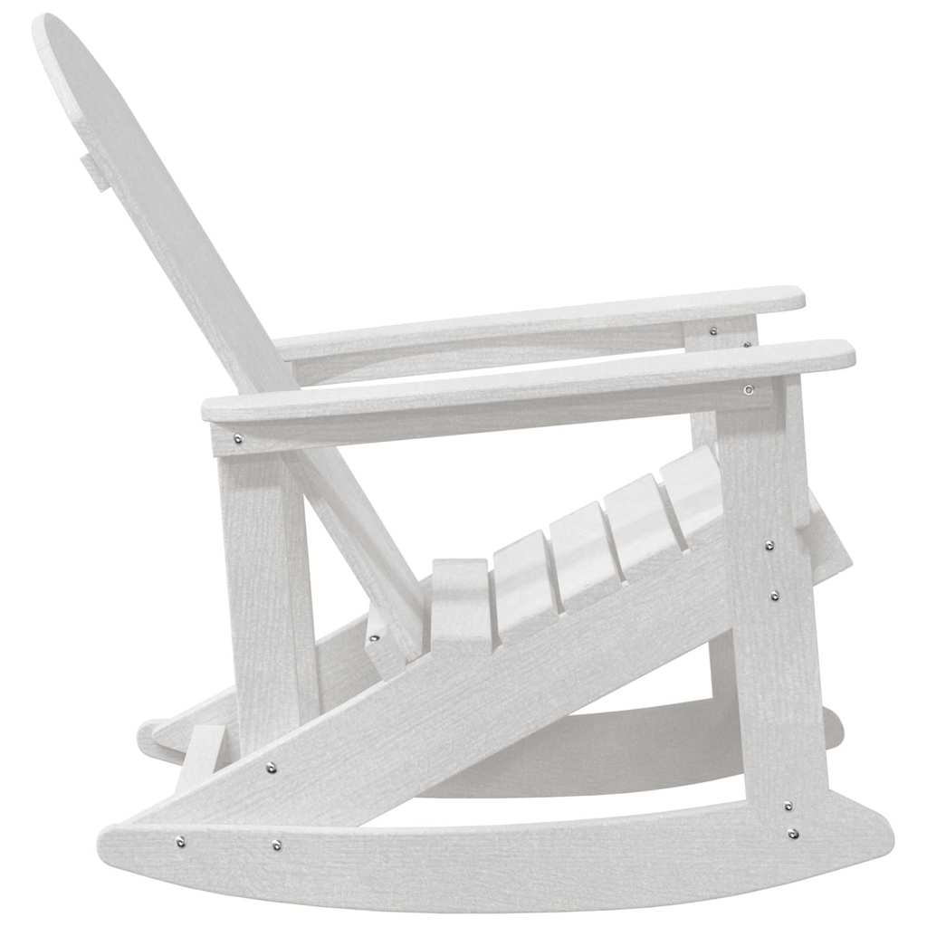 vidaXL Καθιστική Καρέκλα Ροκ Adirondack Λευκό 92 x 73,5 x 92 εκ HDPE