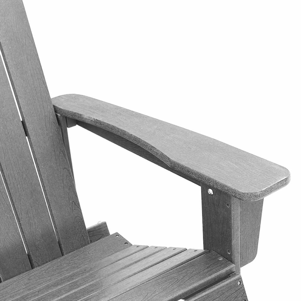 vidaXL Καθιστική Καρέκλα Ροκ Adirondack Ανοιχτό γκρι HDPE