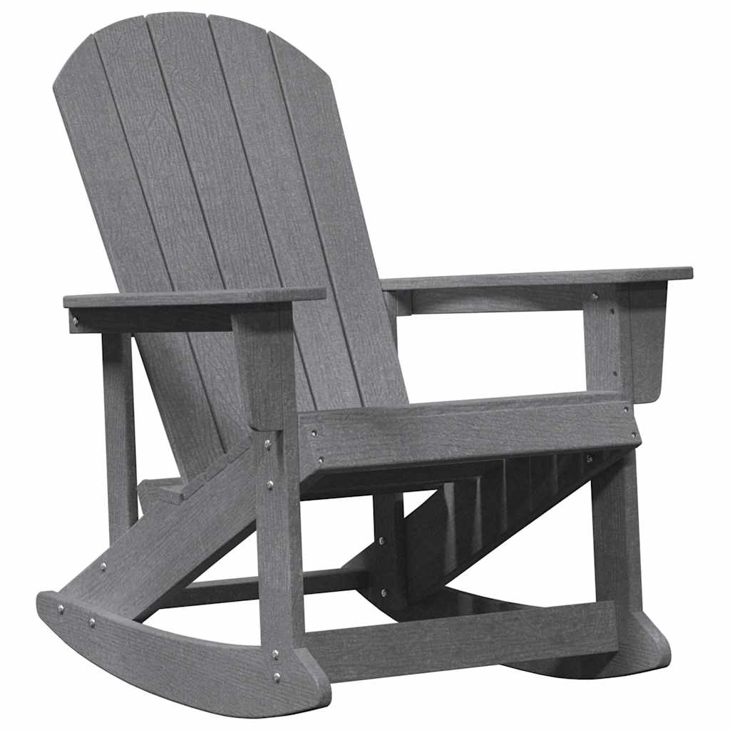 vidaXL Καθιστική Καρέκλα Ροκ Adirondack Ανοιχτό γκρι HDPE