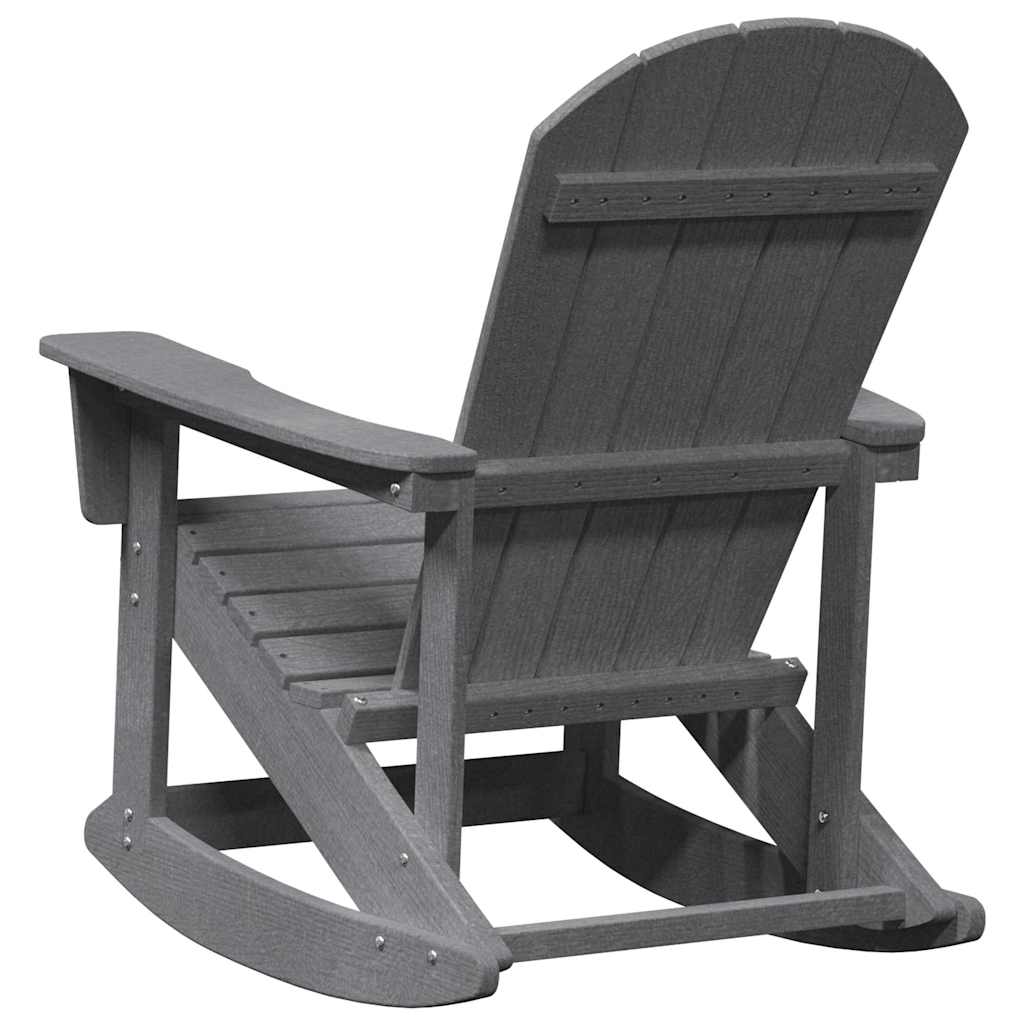 vidaXL Καθιστική Καρέκλα Ροκ Adirondack Ανοιχτό γκρι HDPE
