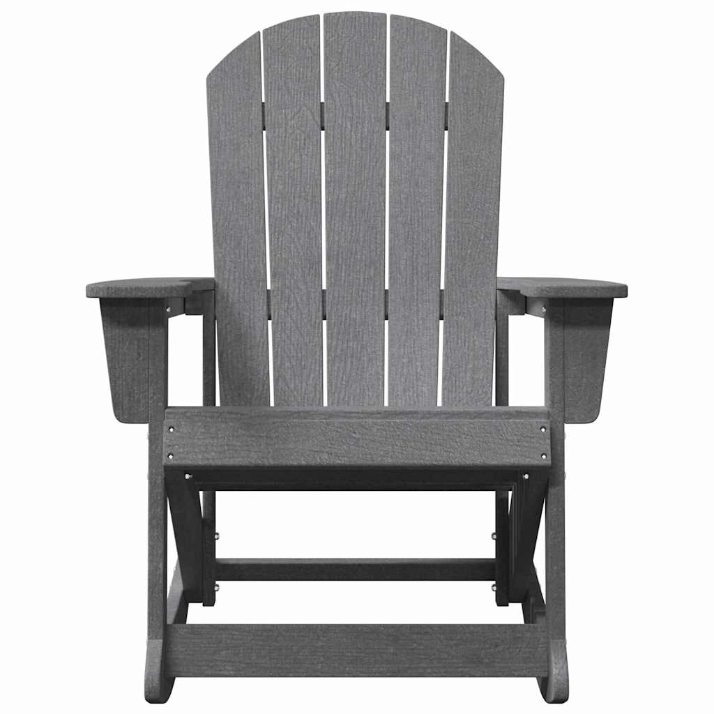 vidaXL Καθιστική Καρέκλα Ροκ Adirondack Ανοιχτό γκρι HDPE