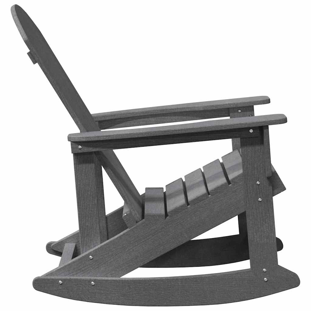 vidaXL Καθιστική Καρέκλα Ροκ Adirondack Ανοιχτό γκρι HDPE