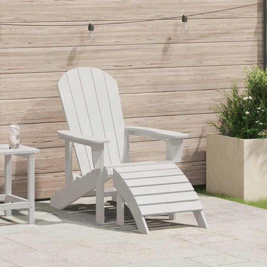 vidaXL Καρέκλα Adirondack Λευκό 82 x 74 x 92 εκ. HDPE