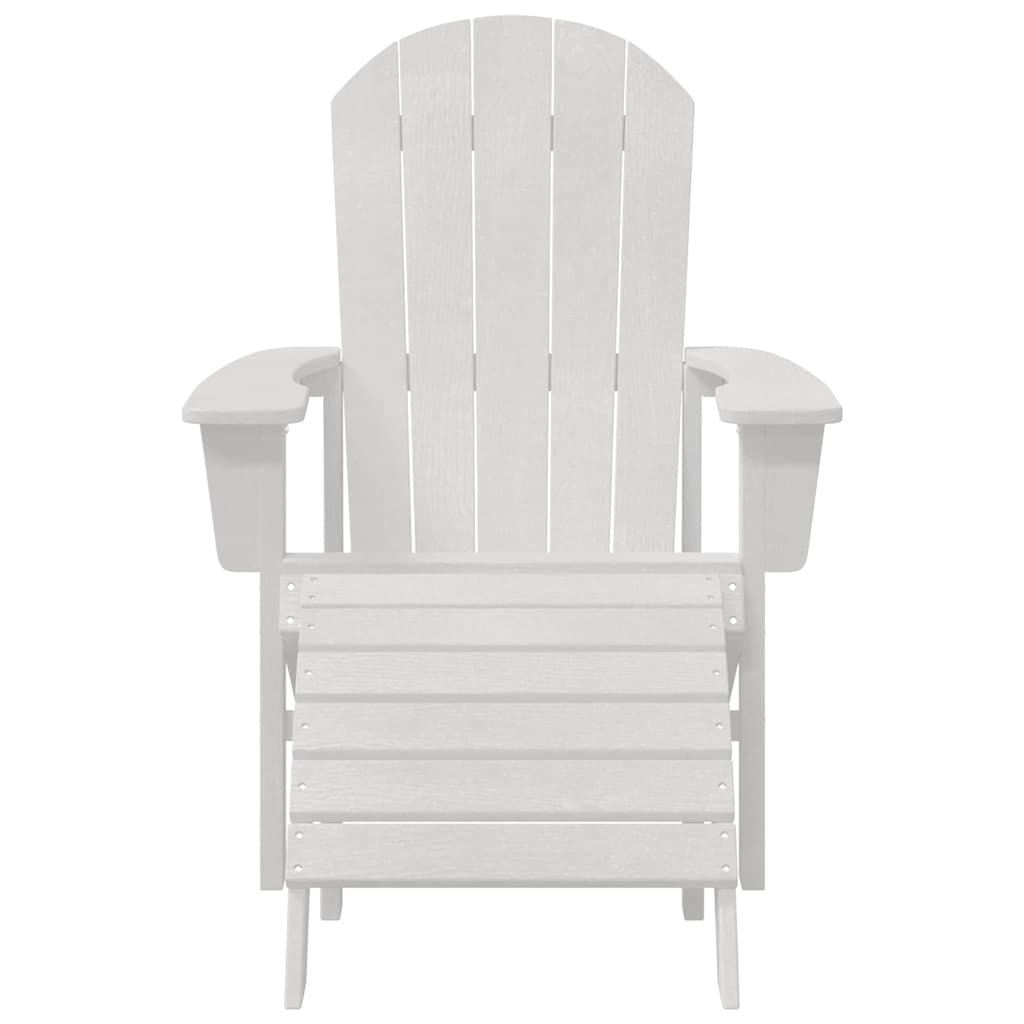 vidaXL Καρέκλα Adirondack Λευκό 82 x 74 x 92 εκ. HDPE