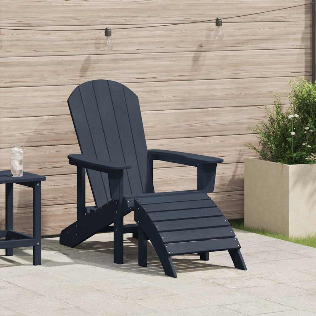 vidaXL Καρέκλα Adirondack Σκούρο μπλε 82 x 74 x 92 εκ. HDPE