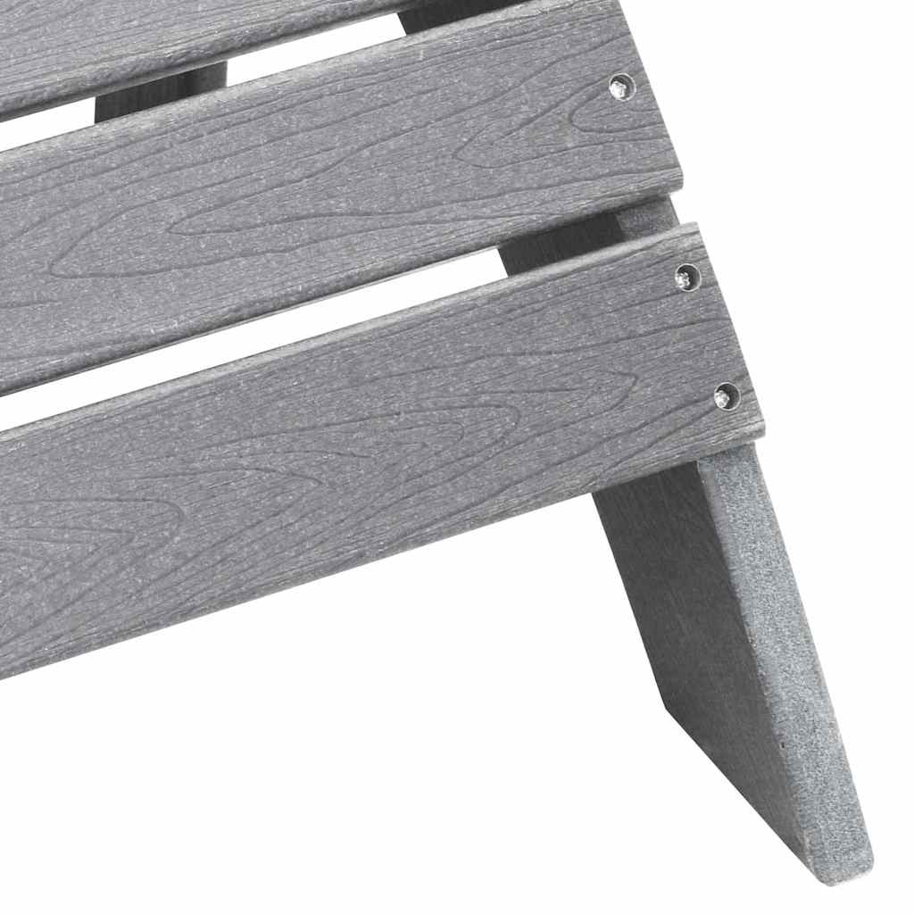 vidaXL Καρέκλα Adirondack Ανοιχτό γκρι 82 x 74 x 92 εκ. HDPE