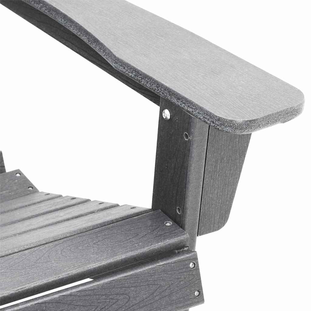 vidaXL Καρέκλα Adirondack Ανοιχτό γκρι 82 x 74 x 92 εκ. HDPE
