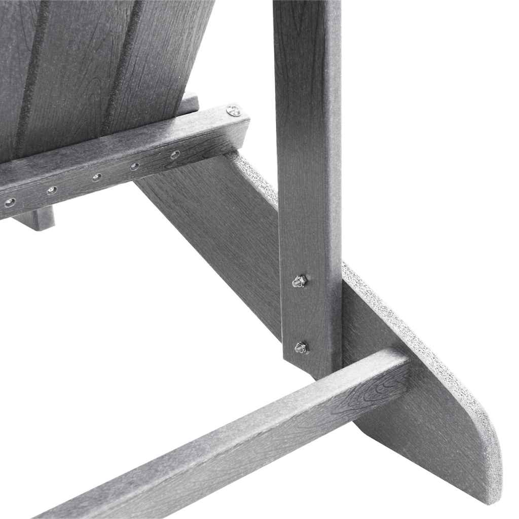 vidaXL Καρέκλα Adirondack Ανοιχτό γκρι 82 x 74 x 92 εκ. HDPE
