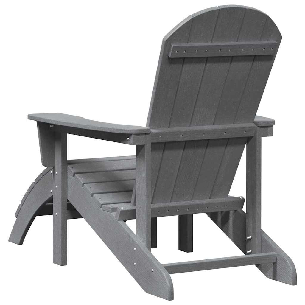 vidaXL Καρέκλα Adirondack Ανοιχτό γκρι 82 x 74 x 92 εκ. HDPE