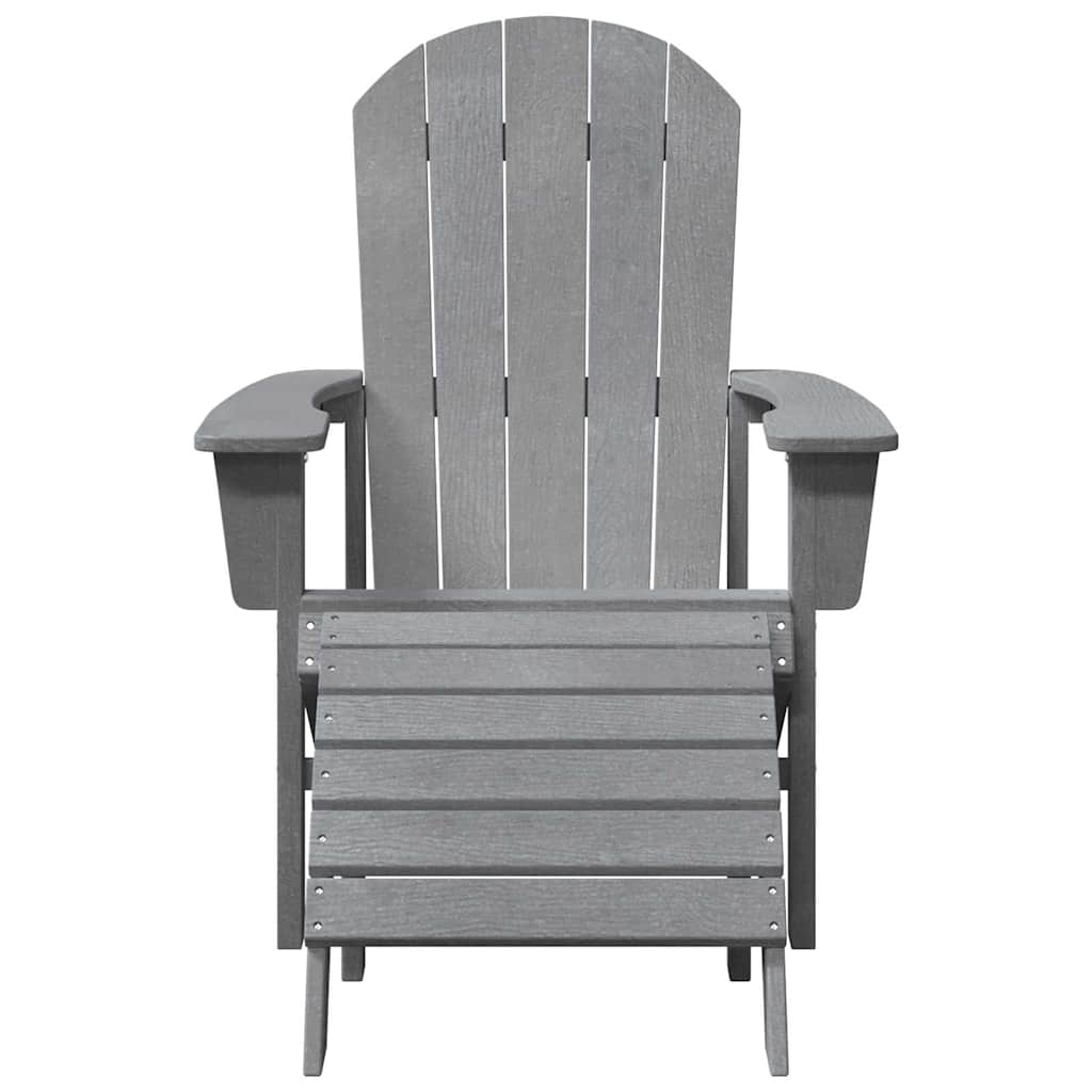 vidaXL Καρέκλα Adirondack Ανοιχτό γκρι 82 x 74 x 92 εκ. HDPE