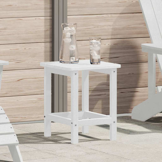 vidaXL Πλευρικό Τραπέζι Adirondack Λευκό 38 x 38 x 46 εκ. HDPE
