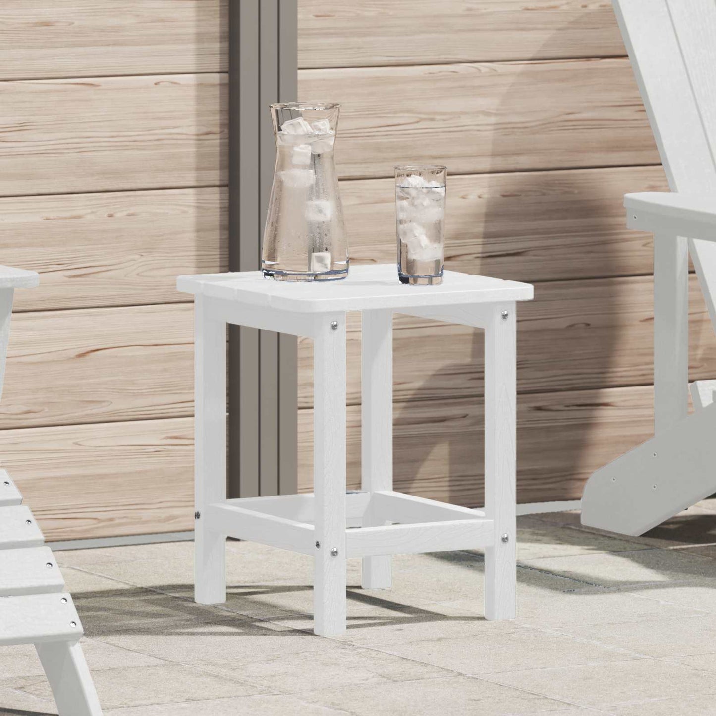 vidaXL Τραπεζάκι Πλευράς Λευκό 38 x 38 x 46 εκ. Πολυαιθυλένιο