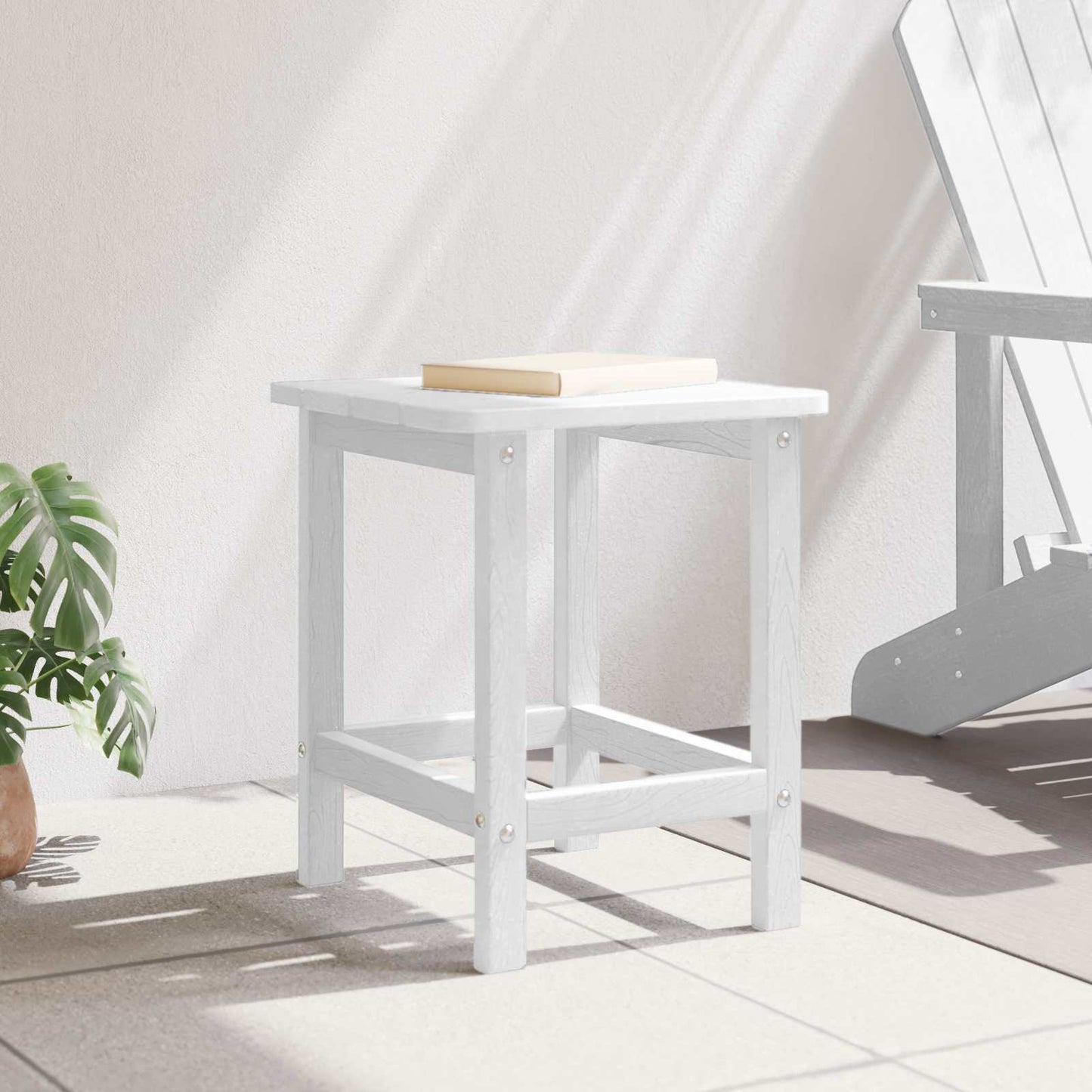 vidaXL Τραπεζάκι Πλευράς Λευκό 38 x 38 x 46 εκ. Πολυαιθυλένιο
