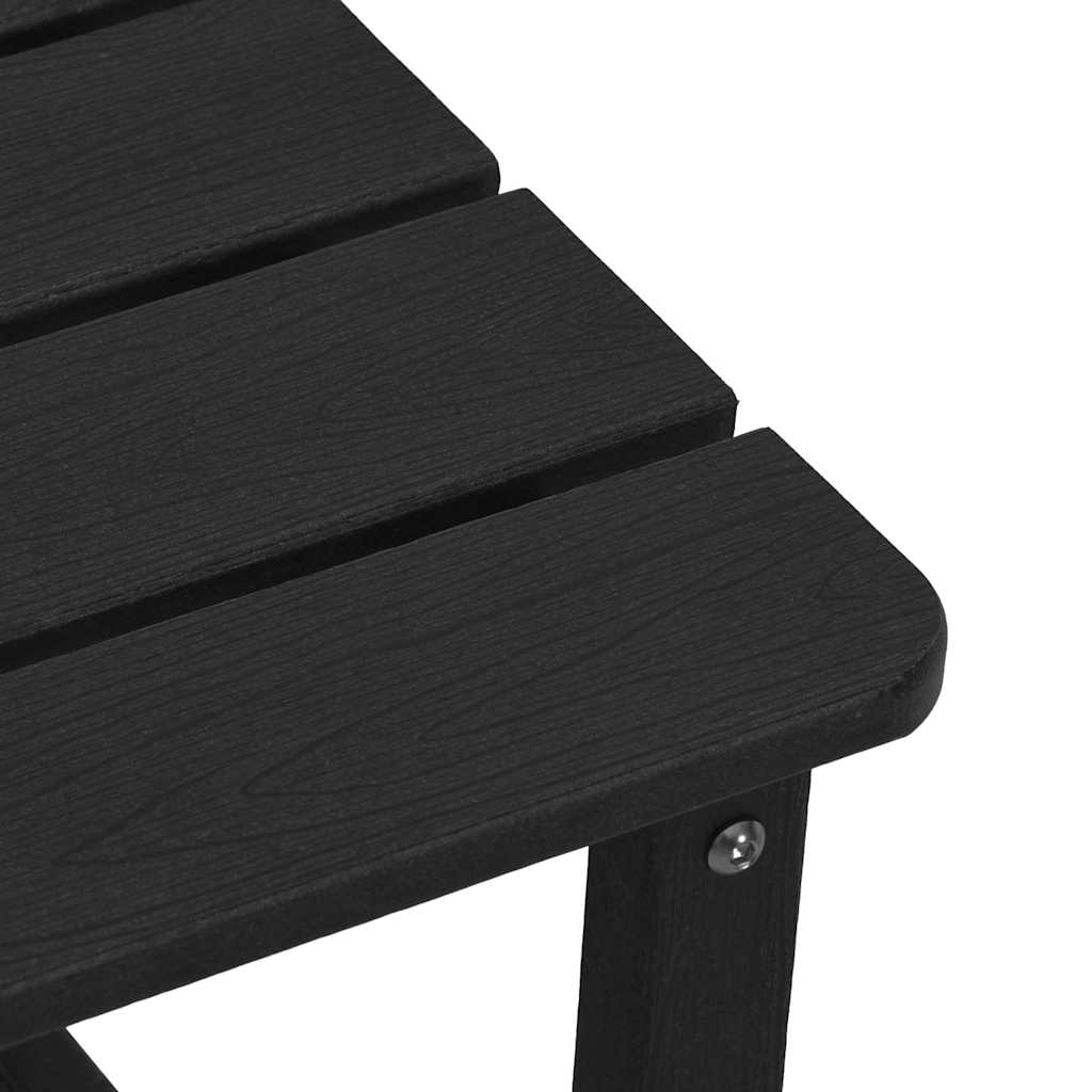 vidaXL Πλευρικό Τραπέζι Adirondack Μαύρο 38 x 38 x 46 εκ. HDPE