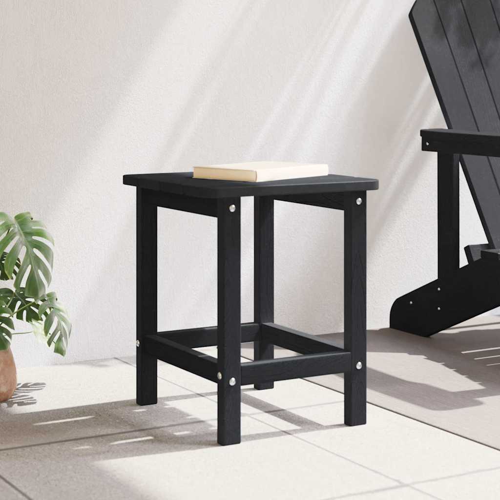 vidaXL Πλευρικό Τραπέζι Adirondack Μαύρο 38 x 38 x 46 εκ. HDPE