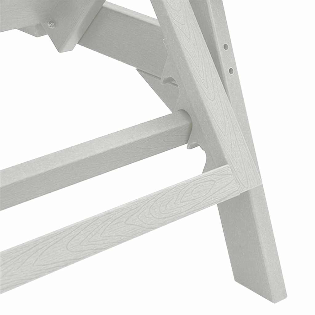 vidaXL Ξαπλώστρα Λευκό 195,5 x 53 x 98,5 εκ HDPE