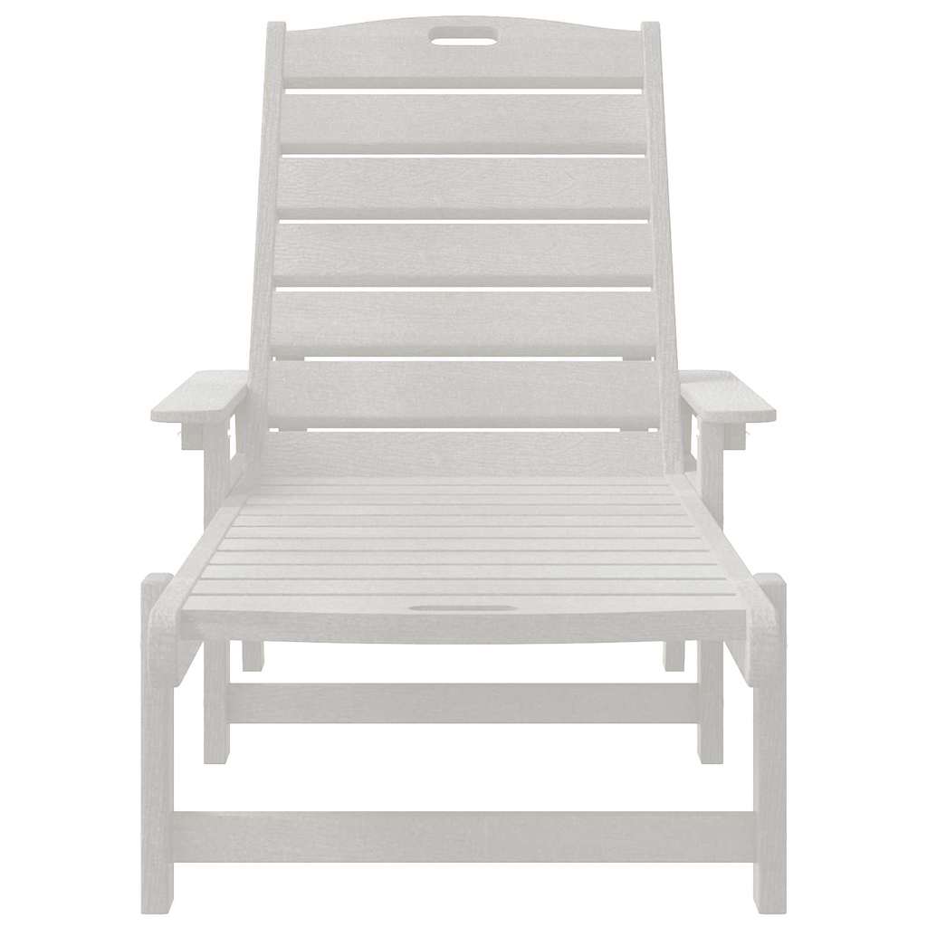 vidaXL Ξαπλώστρα Λευκό 195,5 x 53 x 98,5 εκ HDPE