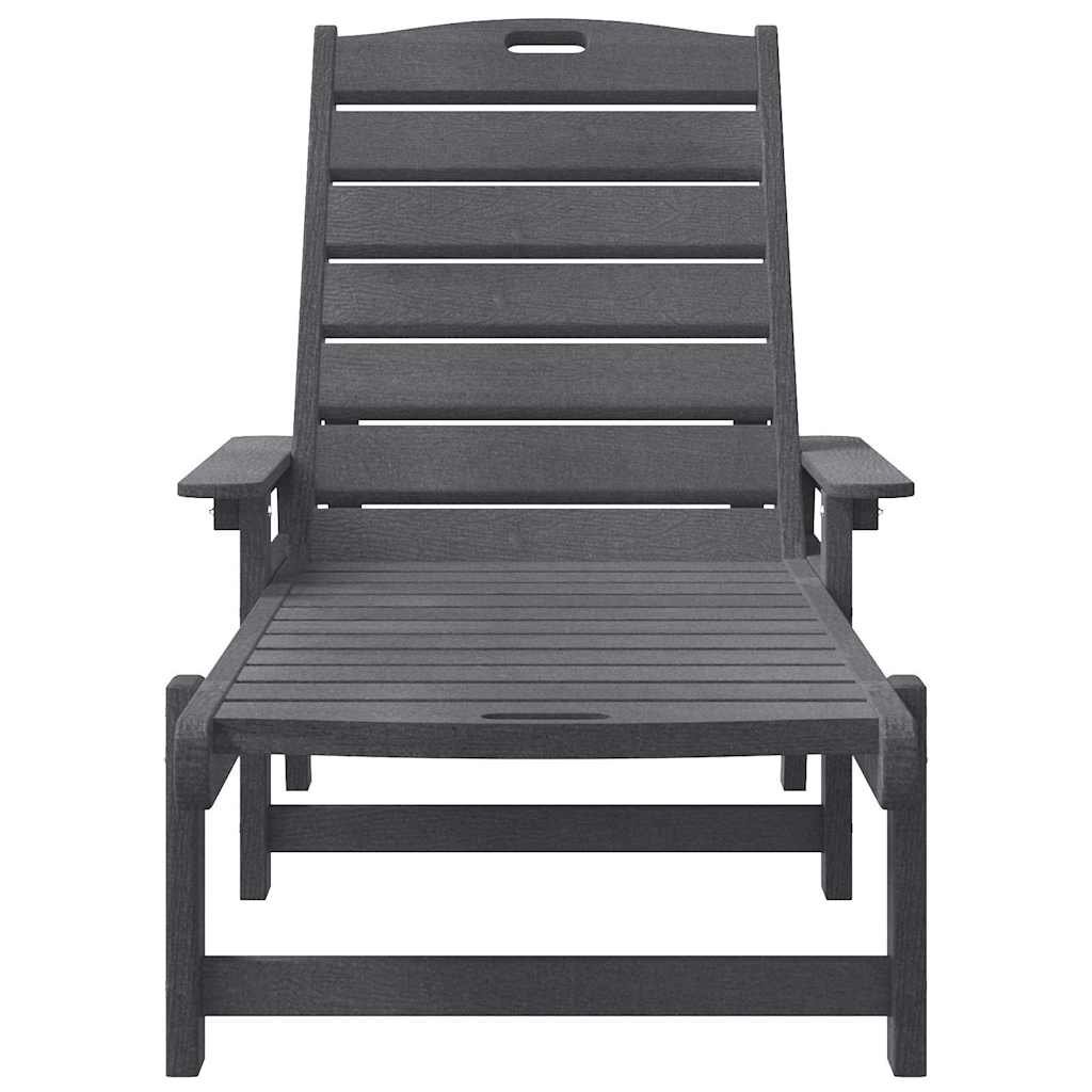 vidaXL Ξαπλώστρα Ανοιχτό γκρι 195,5 x 53 x 98,5 εκ HDPE