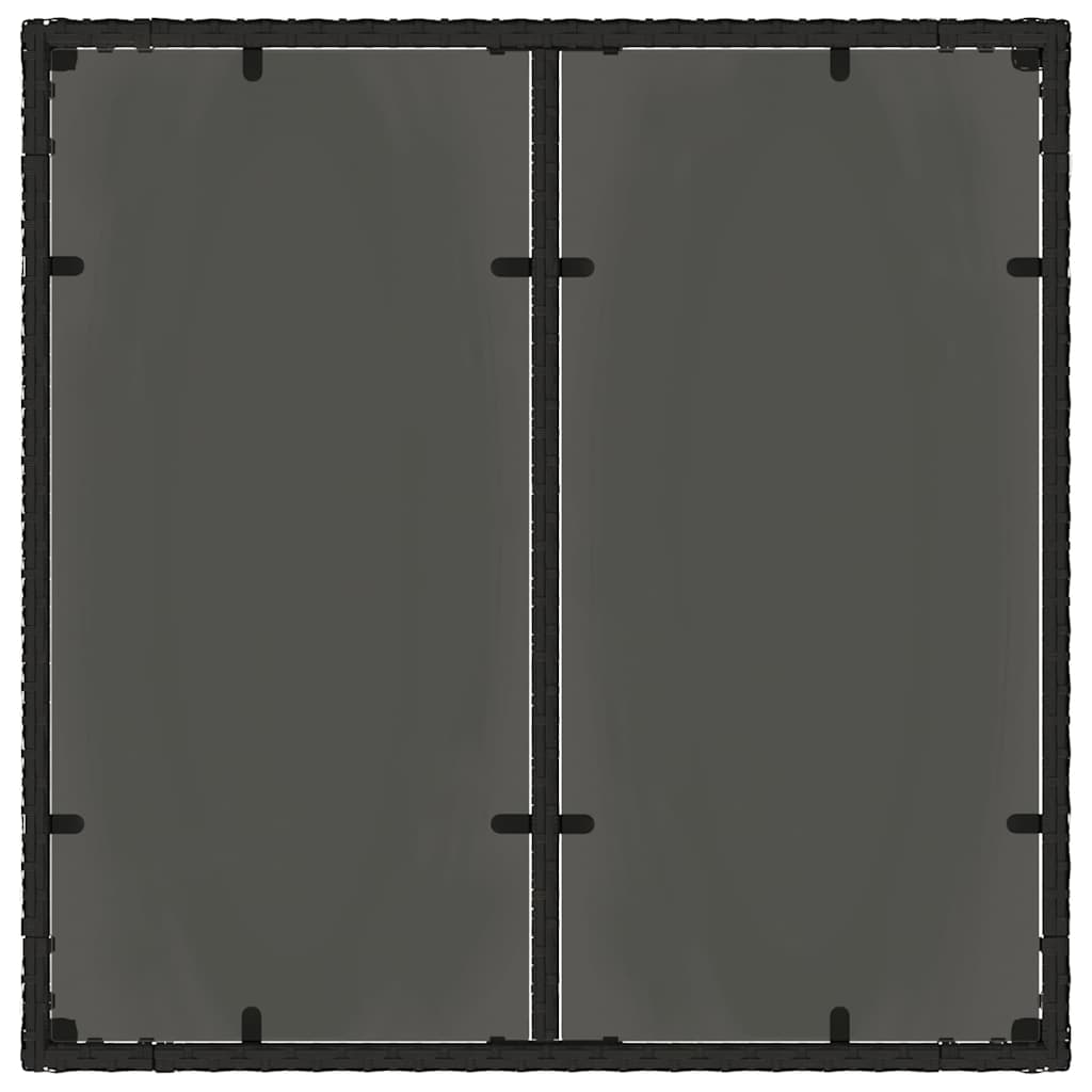 vidaXL Σέτ φαγητού για κήπο 3 pcs Μαύρο Πολυ ράταν