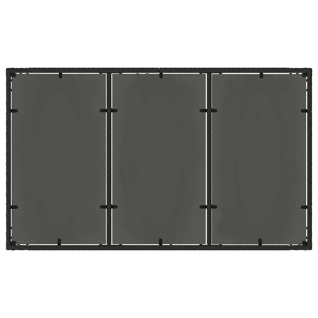 vidaXL Σέτ φαγητού για κήπο 5 pcs Μαύρο Πολυ ράταν