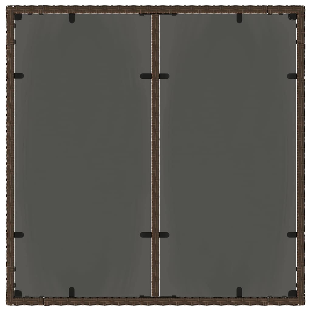 vidaXL Σέτ φαγητού για κήπο 3 pcs Καφέ 90 x 90 x 75 cm