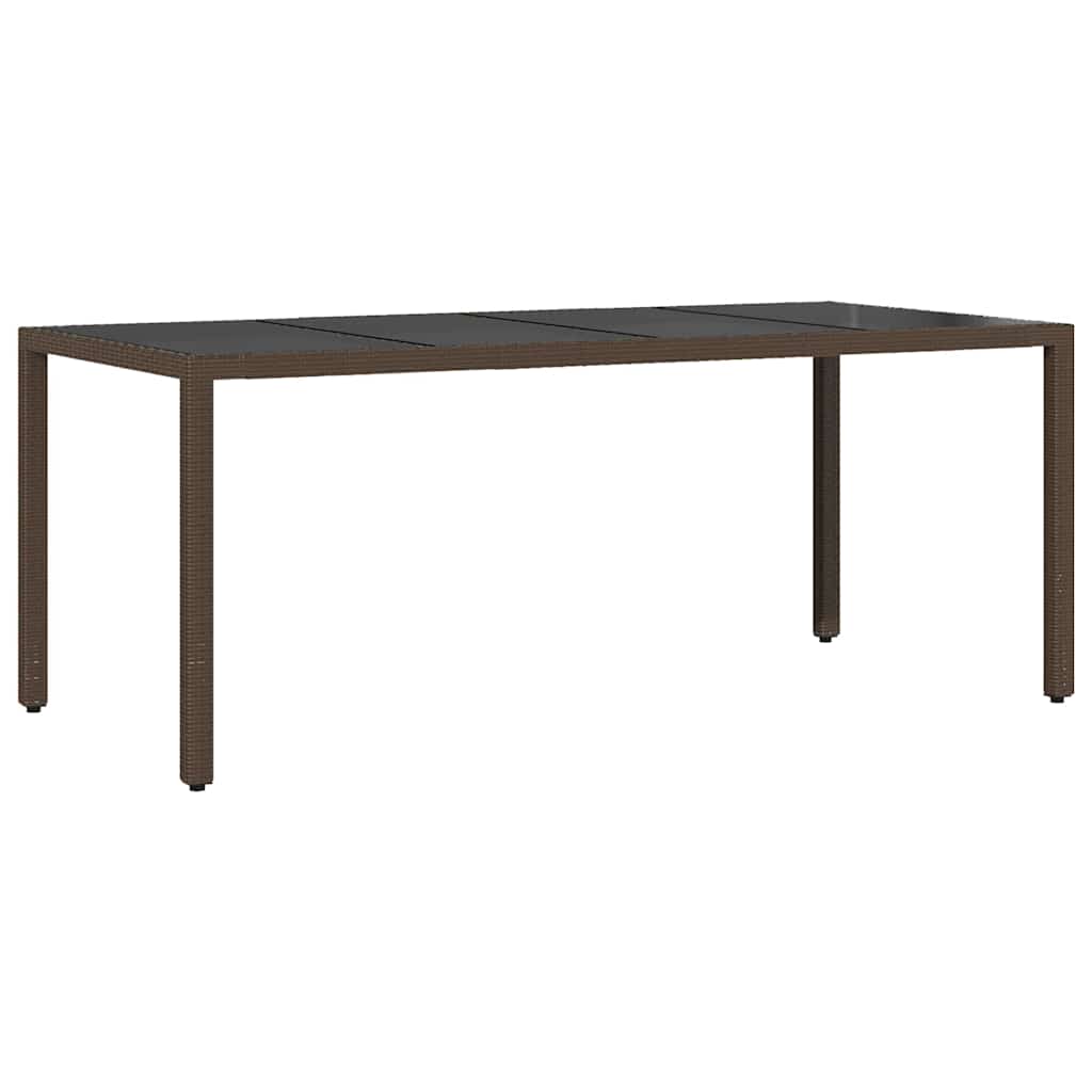 vidaXL Σέτ φαγητού για κήπο 7 pcs Καφέ Πολυ ράταν