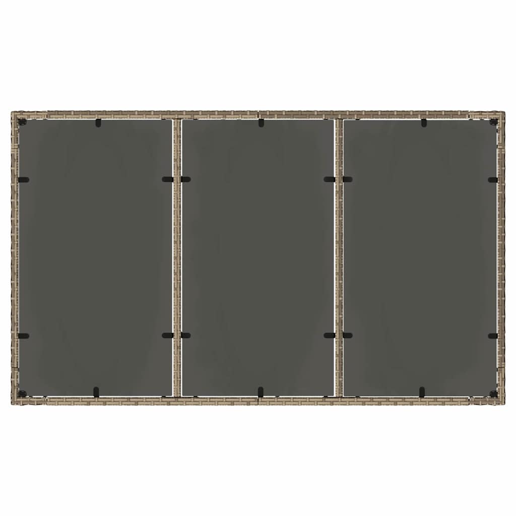 vidaXL Σέτ φαγητού για κήπο 7 pcs Γκρι Πολυ ράταν