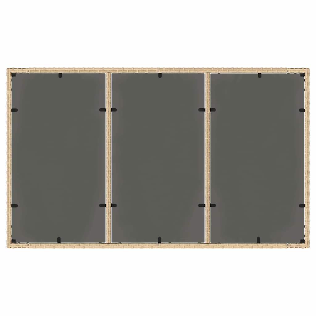 vidaXL Σέτ φαγητού για κήπο 7 pcs Μπεζ Πολυ ράταν