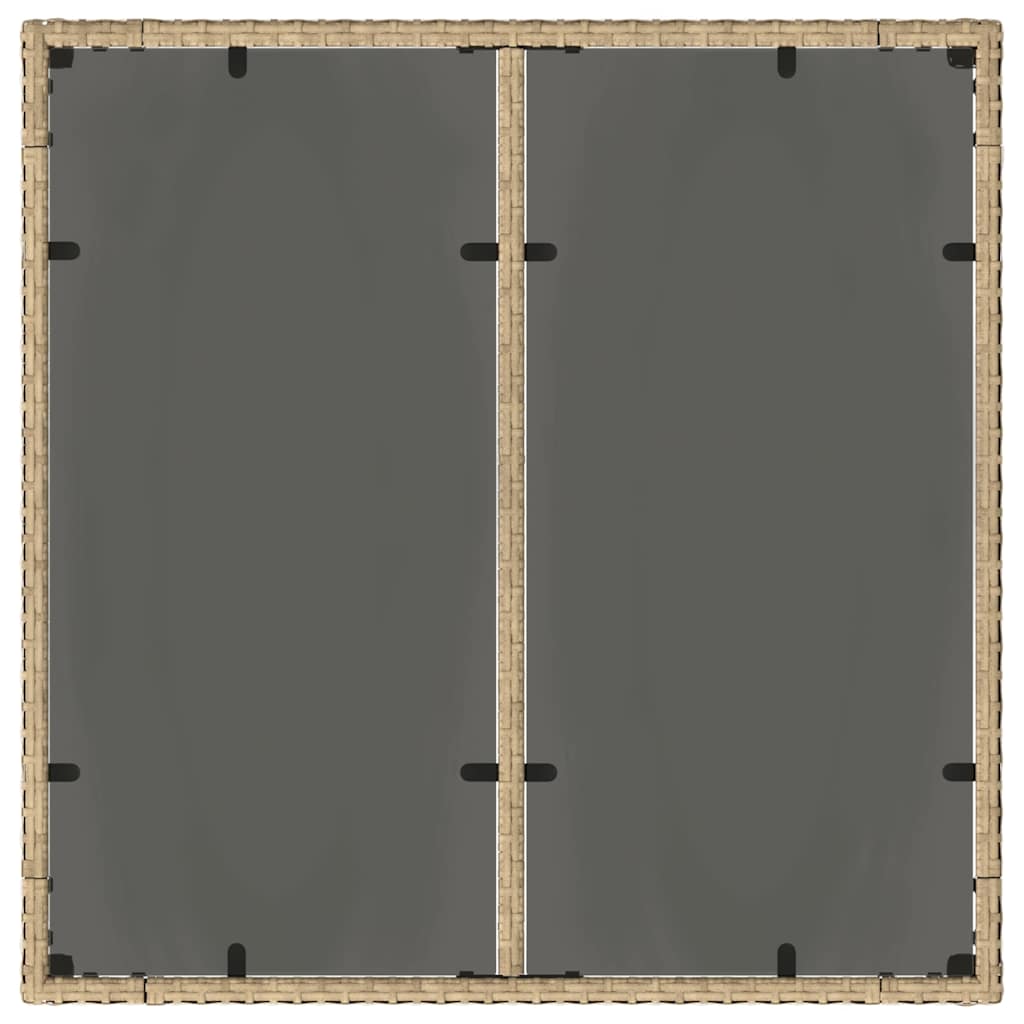 vidaXL Σέτ φαγητού για κήπο 5 pcs Μπεζ Πολυ ράταν